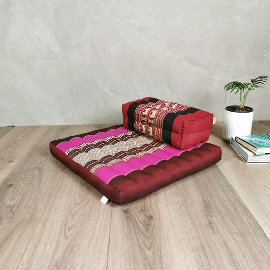 Meditation Cushion + Seating Block Set - Meditation Floor Cushion - Zanlana Design and Home Decor