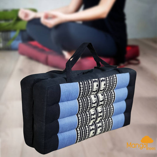 2-Fold Meditation Cushion Yoga Mat BlueEle - Meditation Floor Cushion - Zanlana Design and Home Decor