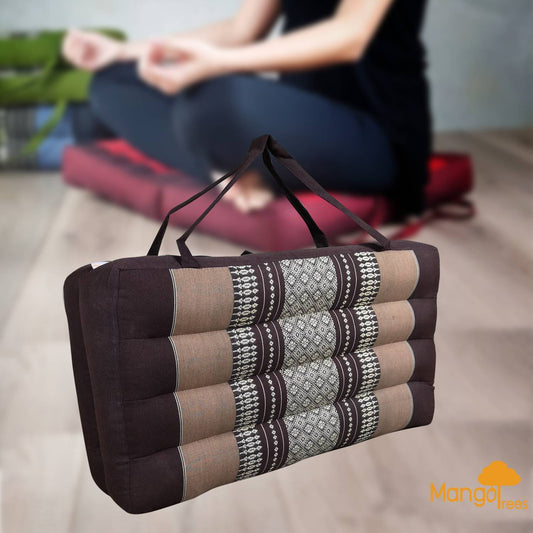 2-Fold Meditation Cushion Yoga Mat Brown - Meditation Floor Cushion - Zanlana Design and Home Decor