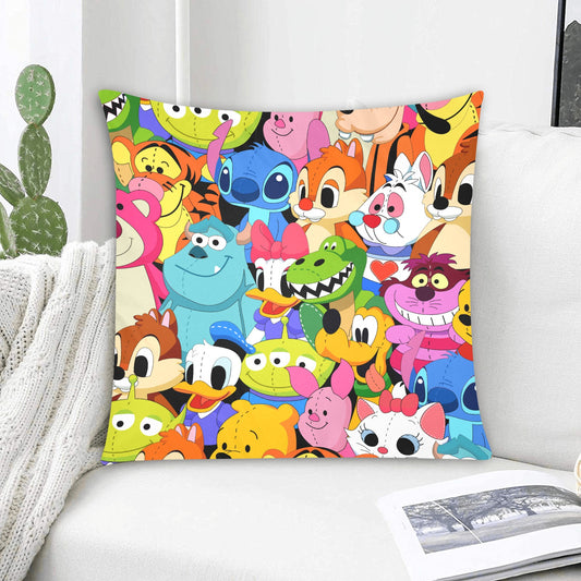 Cartoon Characters Zippered Cushion Cover 20"x20" - Pillow Case - Zanlana Design and Home Decor