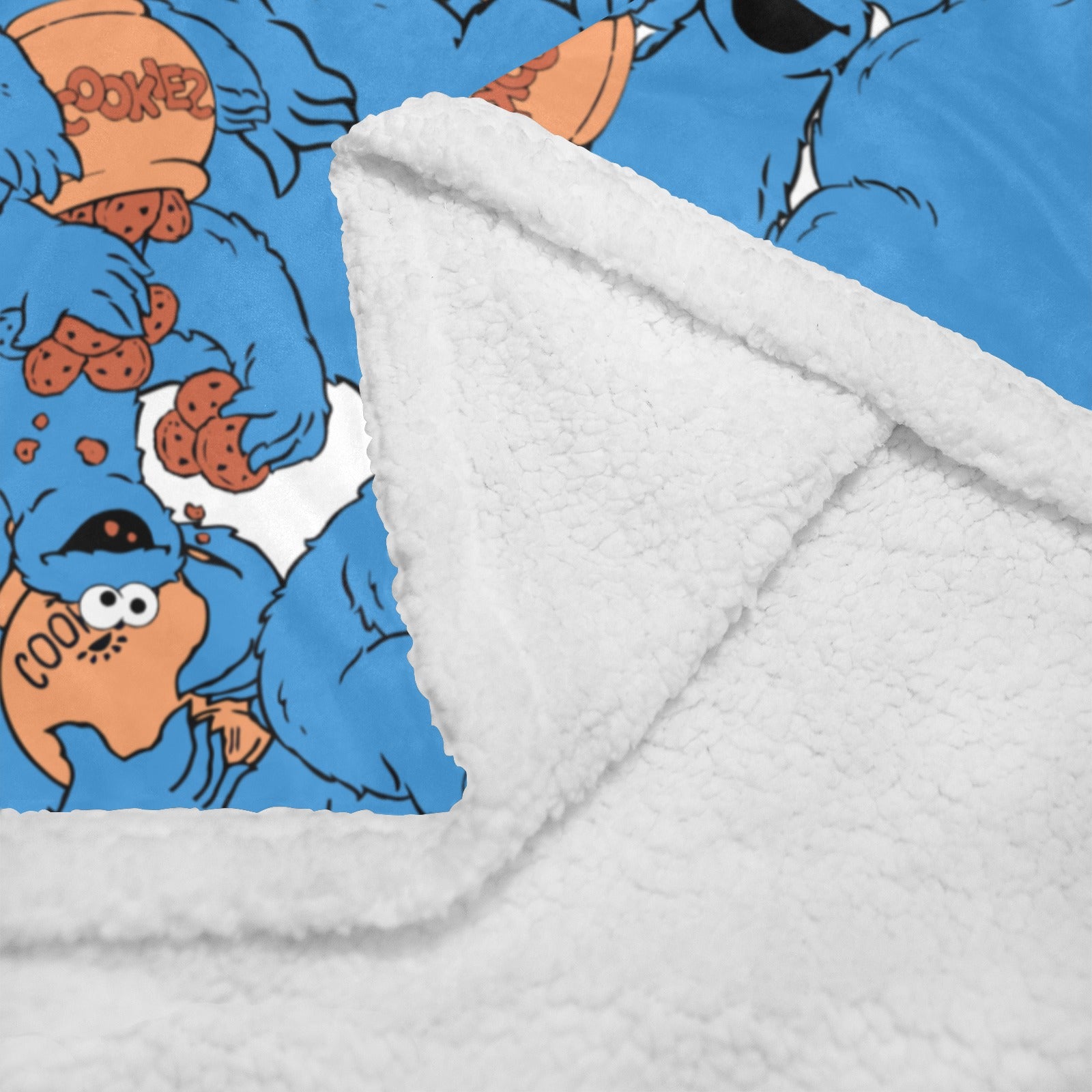 Cookie Monster Double Layer Short Plush Blanket 50"X60" - Double Layer Short Plush Blanket 50"x60" - Zanlana Design and Home Decor