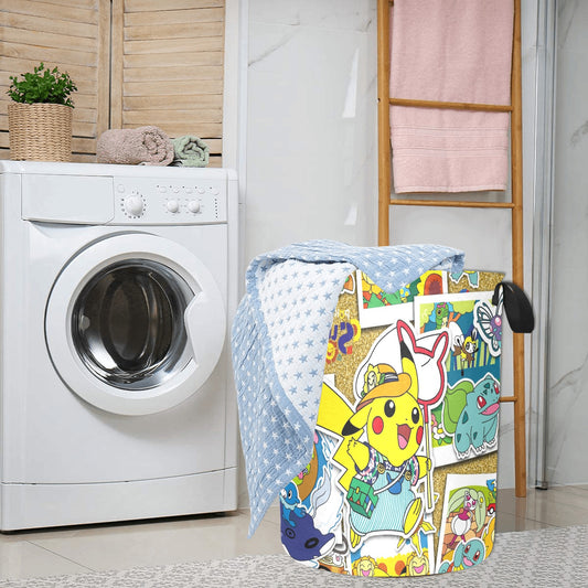 Pokemon2 Laundry Bag - Laundry Bag (Large) - Zanlana Design and Home Decor