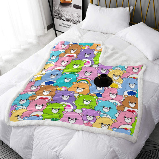 Care Bears Double Layer Short Plush Blanket 50"X60" - Double Layer Short Plush Blanket 50"x60" - Zanlana Design and Home Decor