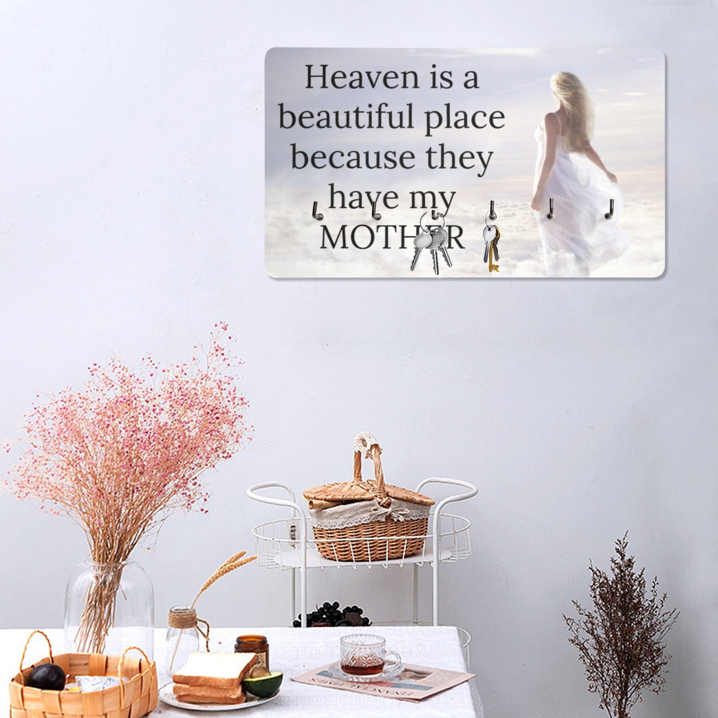 Heavenly Mother Wall Mounted Decor Key Holder - Wall Decor Key Holder - Zanlana Design and Home Decor
