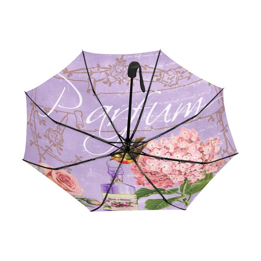 Vintage Parfum Anti-UV Auto-Foldable Umbrella - Auto-Foldable Umbrella (Underside Printing) - Zanlana Design and Home Decor