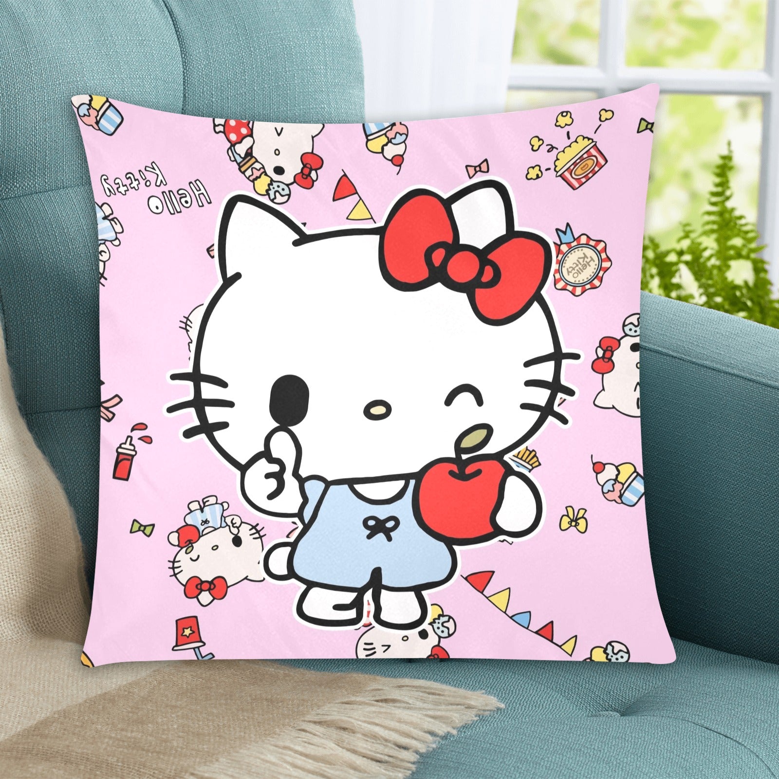 Hello Kitty 5 Zippered Cushion Cover 20"x20" - Pillow Case - Zanlana Design and Home Decor