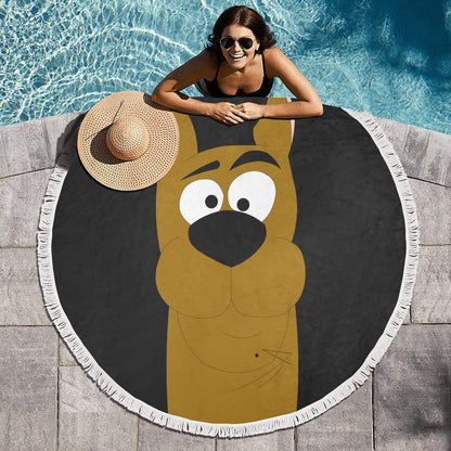 Scooby Doo Circular Beach Shawl Towel 59"x 59" - Circular Beach Shawl Towel 59"x 59" - Zanlana Design and Home Decor