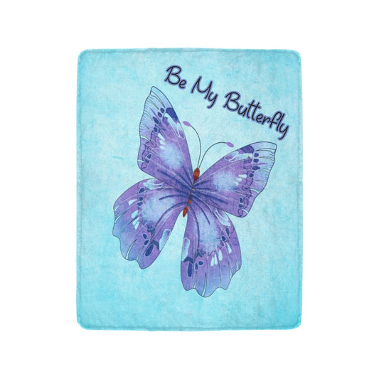 Be My Butterfly Ultra-Soft Micro Fleece Blanket 40"x50" - Blanket - Zanlana Design and Home Decor