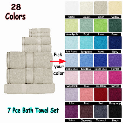 Kingtex 550gsm Cotton 7 Pce Towel Set Chocolate - Home & Garden > Bathroom Accessories - Zanlana Design and Home Decor