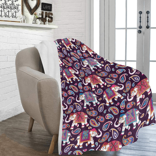 Indian Inspired Ultra-Soft Micro Fleece Blanket - Blanket - Zanlana Design and Home Decor