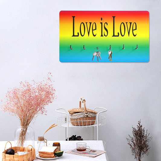 Love is Love Wall Mounted Decor Key Holder - Wall Decor Key Holder - Zanlana Design and Home Decor
