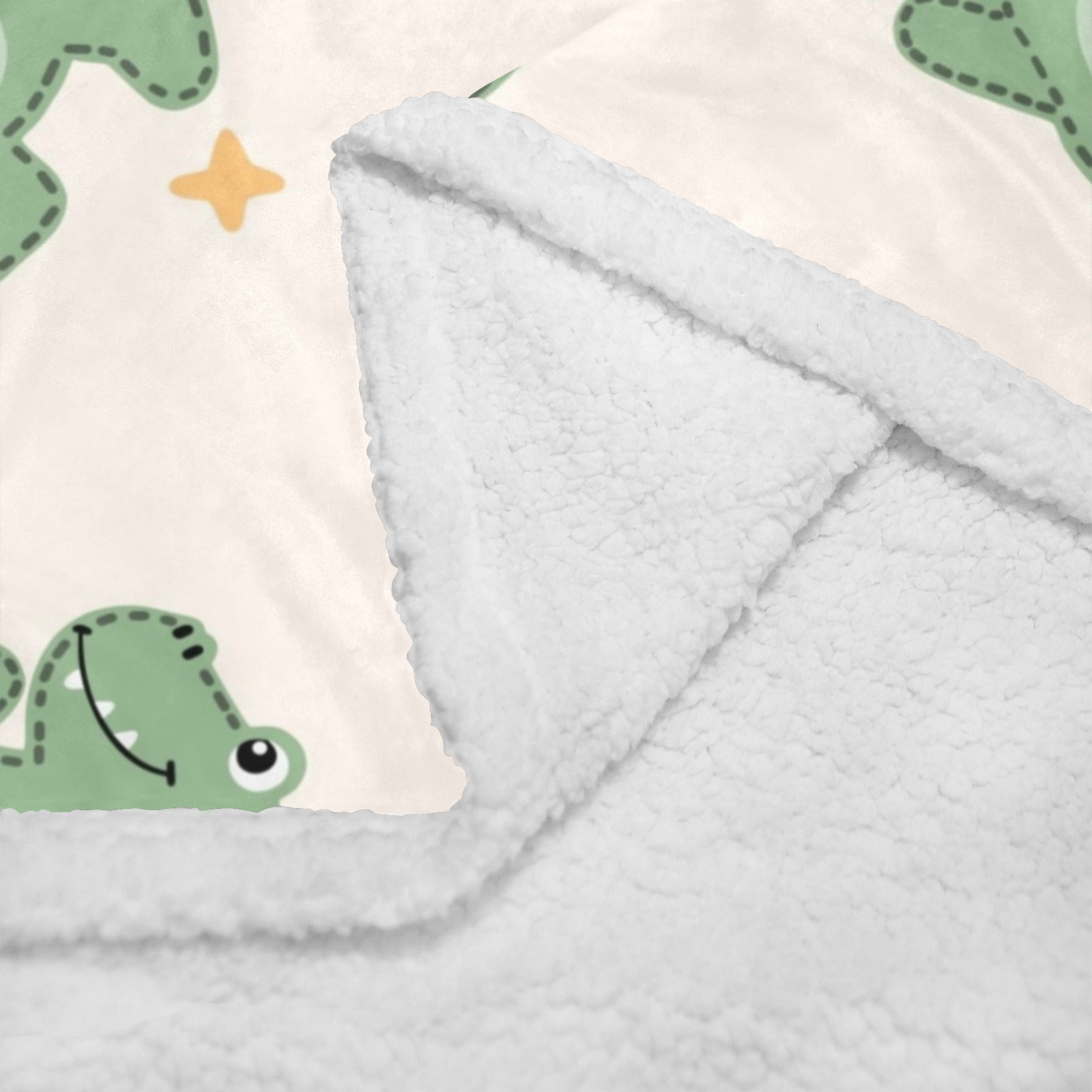 Cute Dinosaurs Double Layer Short Plush Blanket 50"X60" - Double Layer Short Plush Blanket 50"x60" - Zanlana Design and Home Decor