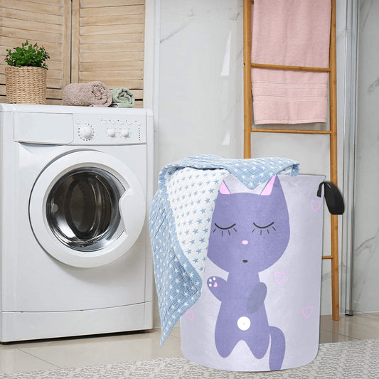 Cute Kitty Laundry Bag - Laundry Bag (Large) - Zanlana Design and Home Decor