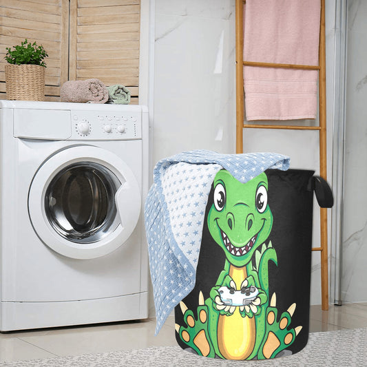 Dino Gamer Laundry Bag - Laundry Bag (Large) - Zanlana Design and Home Decor