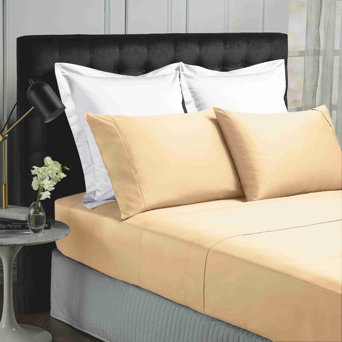 Park Avenue 500TC Soft Natural Bamboo Cotton Sheet Set Breathable Bedding - Queen - Blush - Home & Garden > Bedding - Zanlana Design and Home Decor