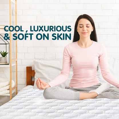 Laura Hill Luxury Cool Max Comfortable Fully Fitted Bed Mattress Protector Queen - Home & Garden > Bedding - Zanlana Design and Home Decor