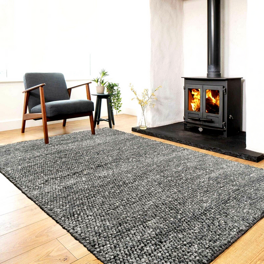 Wool Pebble Charcoal Lifestyle Rug 130x 180 cm - Home & Garden > Rugs - Zanlana Design and Home Decor