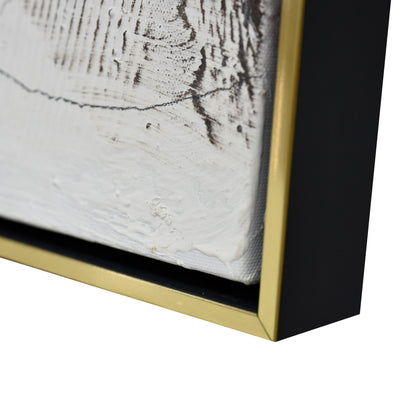 100X100cm Soft Essence Gold Framed Hand Painted Canvas Wall Art - Home & Garden > Wall Art - Zanlana Design and Home Decor