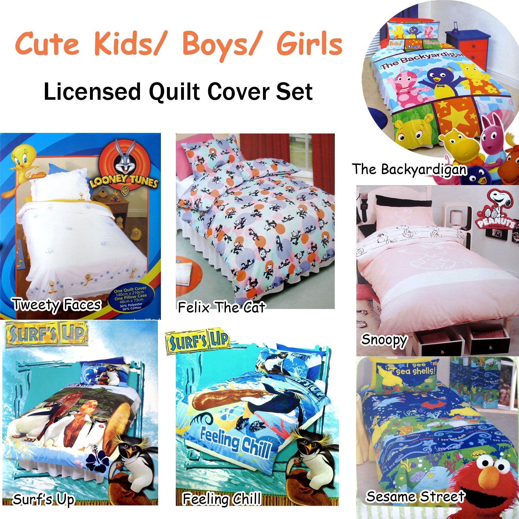 Surf's Up Quilt Cover Set Single - Home & Garden > Bedding - Zanlana Design and Home Decor