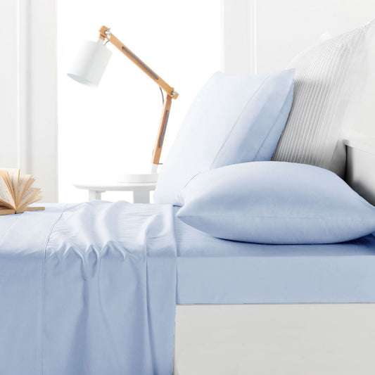 Belmondo 225TC Sheet Set Light Blue - King - Home & Garden > Bedding - Zanlana Design and Home Decor