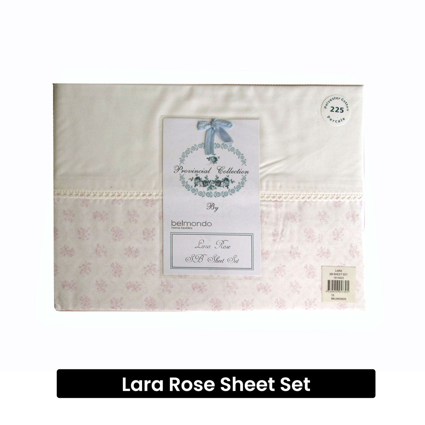 225TC Lara Rose Sheet Set Single - Home & Garden > Bedding - Zanlana Design and Home Decor