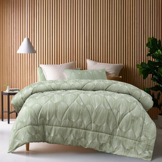 Accessorize Leaf 3 Piece Jacquard Comforter Set Queen - Home & Garden > Bedding - Zanlana Design and Home Decor