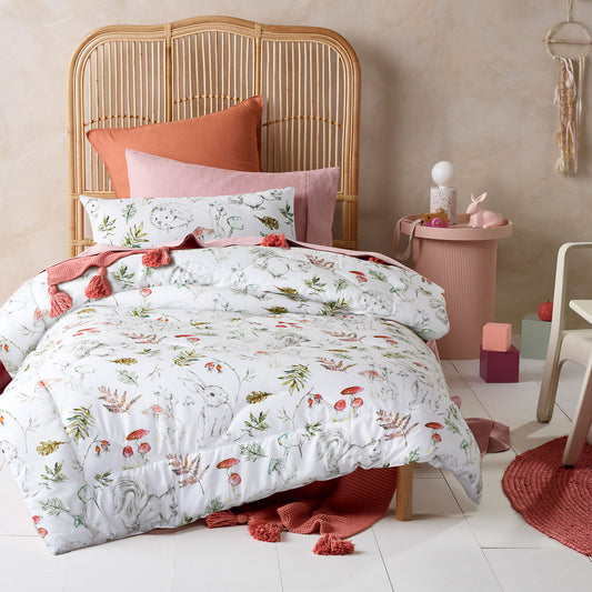 Happy Kids Story Time White Digital Printed Comforter Set Single - Home & Garden > Bedding - Zanlana Design and Home Decor