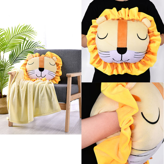 Happy Kids Lion Novelty Cushion/Throw - Home & Garden > Bedding - Zanlana Design and Home Decor