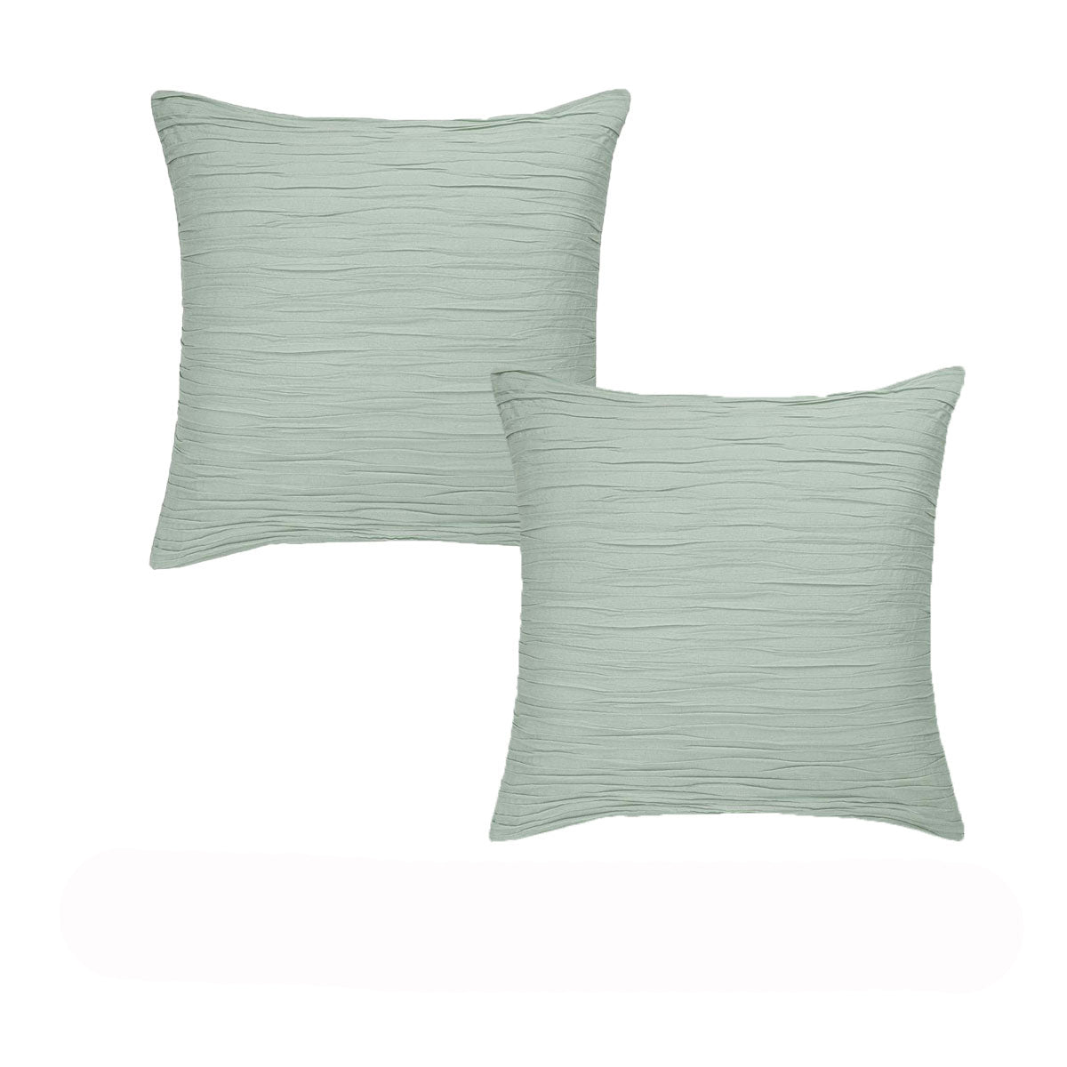 Vintage Design Homewares Pair of Malvern Sage Cotton European Pillowcases 65 x 65cm - Home & Garden > Bedding - Zanlana Design and Home Decor
