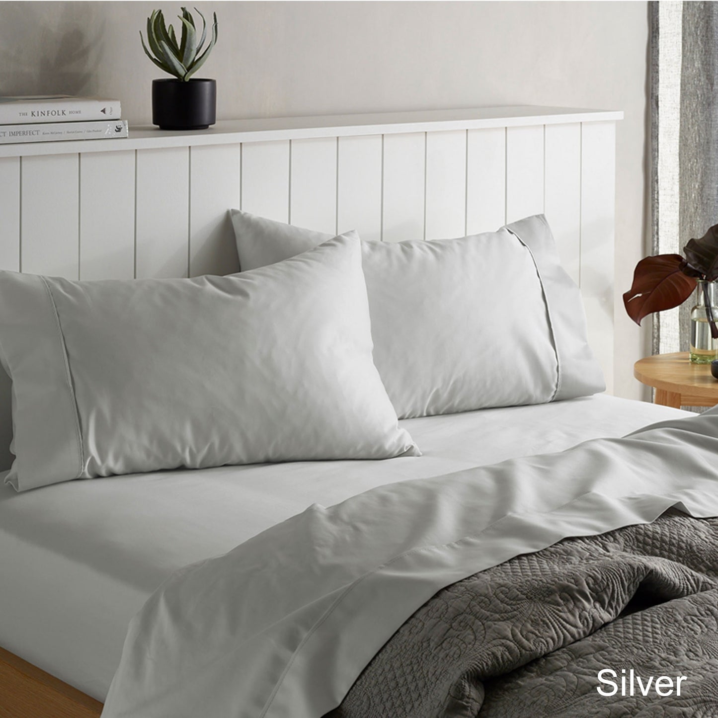 Accessorize 1500TC Cotton Rich Sheet Set Silver King - Home & Garden > Bedding - Zanlana Design and Home Decor