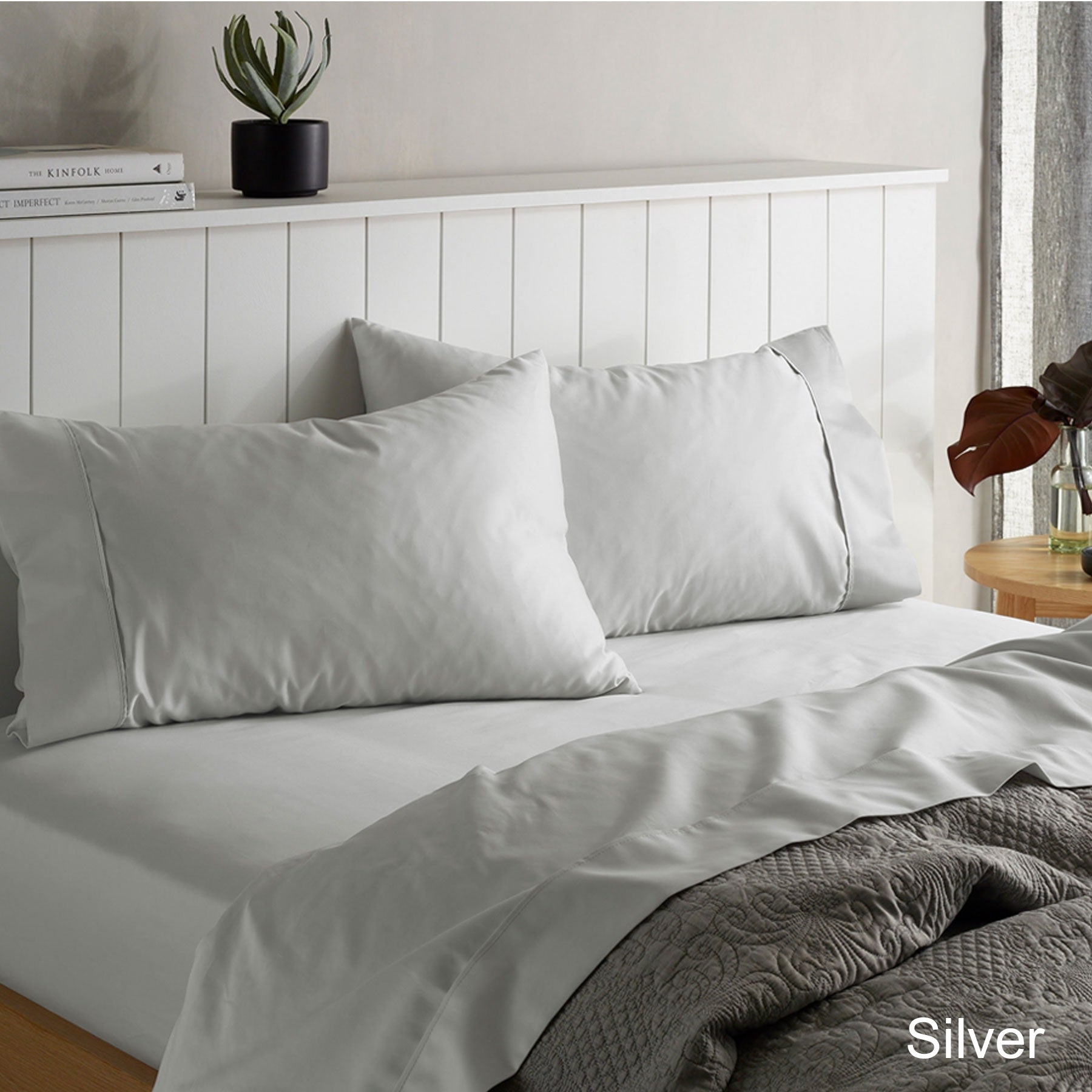 Accessorize 1500TC Cotton Rich Sheet Set Silver Queen - Home & Garden > Bedding - Zanlana Design and Home Decor