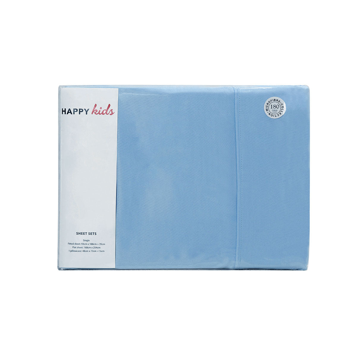 Happy Kids Blue Plain Dyed Microfibre Sheet Set King Single - Home & Garden > Bedding - Zanlana Design and Home Decor
