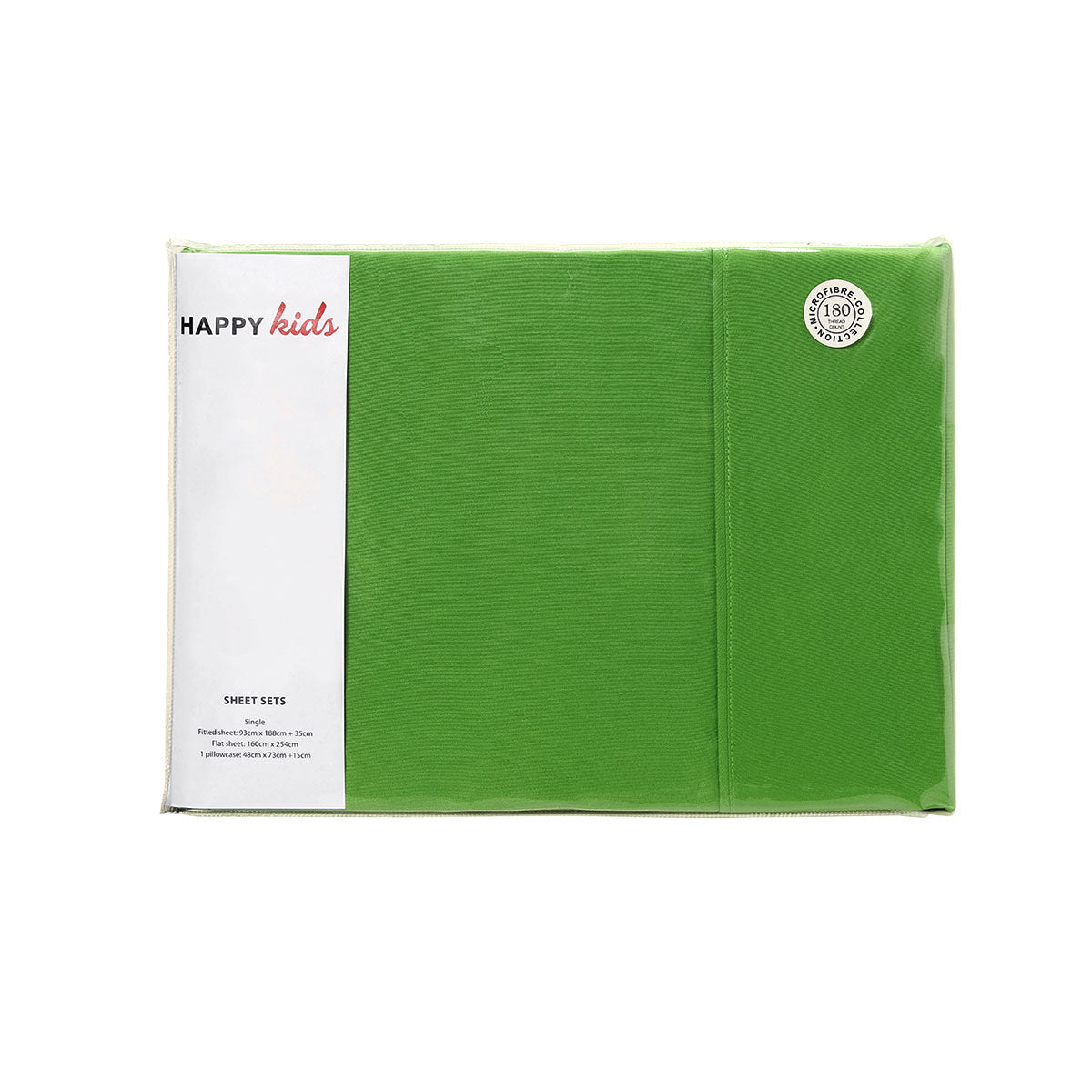 Happy Kids Green Plain Dyed Microfibre Sheet Set Single - Home & Garden > Bedding - Zanlana Design and Home Decor