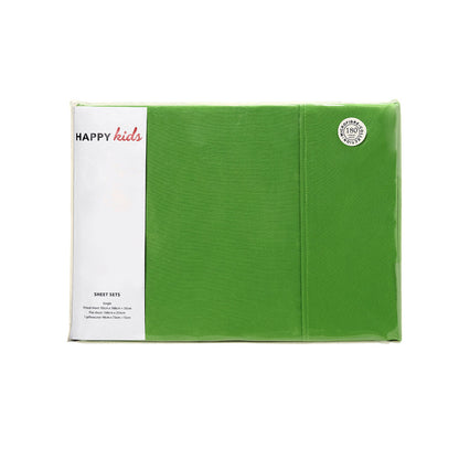 Happy Kids Green Plain Dyed Microfibre Sheet Set Single - Home & Garden > Bedding - Zanlana Design and Home Decor