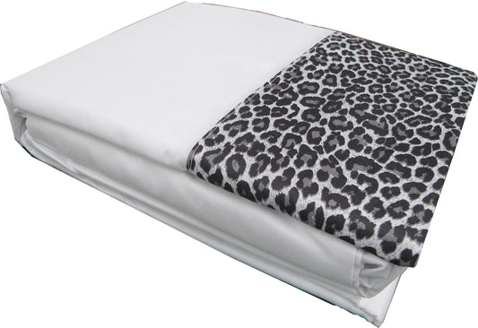 Big Sleep Leopard Sheet Set White DOUBLE - Home & Garden > Bedding - Zanlana Design and Home Decor