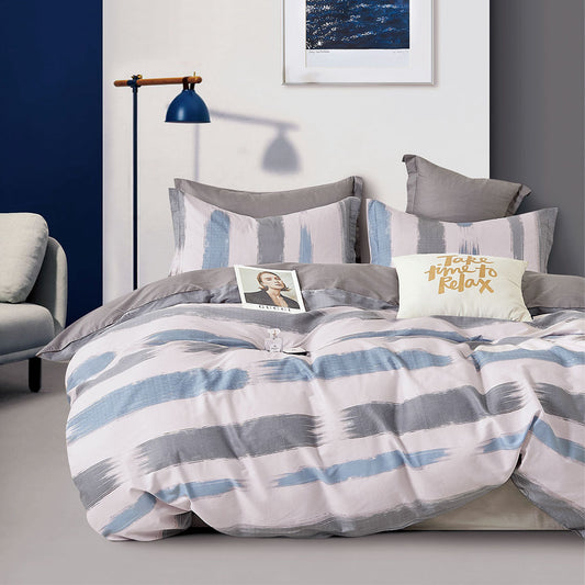 Ardor 250TC Sea Breeze Cotton Sateen Quilt Cover Set Queen - Home & Garden > Bedding - Zanlana Design and Home Decor