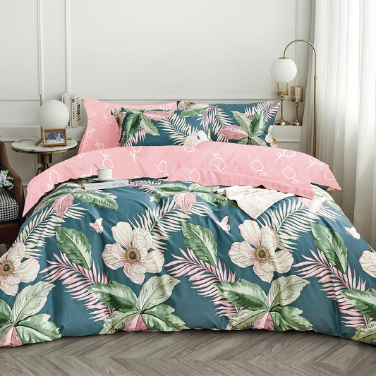 Ardor 250TC Tiki Tropical Cotton Sateen Quilt Cover Set Queen - Home & Garden > Bedding - Zanlana Design and Home Decor