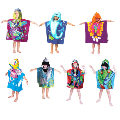 Cute Kids Cotton Hooded Towel Poncho 60 x 120 cm Fairy - Home & Garden > Bathroom Accessories - Zanlana Design and Home Decor