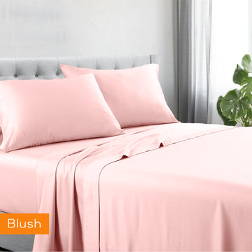 1200tc hotel quality cotton rich sheet set double blush - Home & Garden > Bedding - Zanlana Design and Home Decor