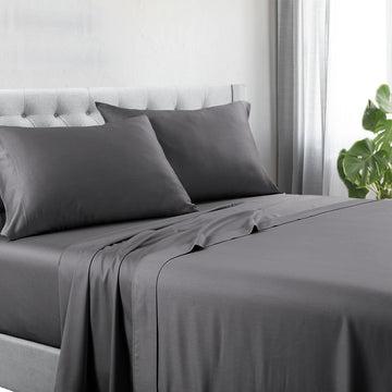 1200tc hotel quality cotton rich sheet set double charcoal - Home & Garden > Bedding - Zanlana Design and Home Decor