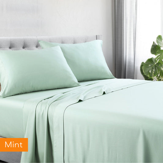 1200tc hotel quality cotton rich sheet set double mint - Home & Garden > Bedding - Zanlana Design and Home Decor