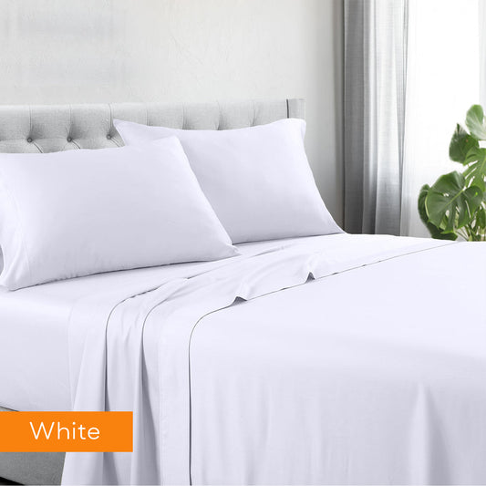 1200tc hotel quality cotton rich sheet set double white - Home & Garden > Bedding - Zanlana Design and Home Decor