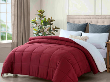 king size reversible plush soft sherpa comforter quilt red - Home & Garden > Bedding - Zanlana Design and Home Decor