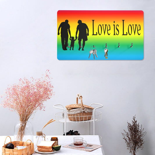 Love is Love Wall Mounted Decor Key Holder - Wall Decor Key Holder - Zanlana Design and Home Decor