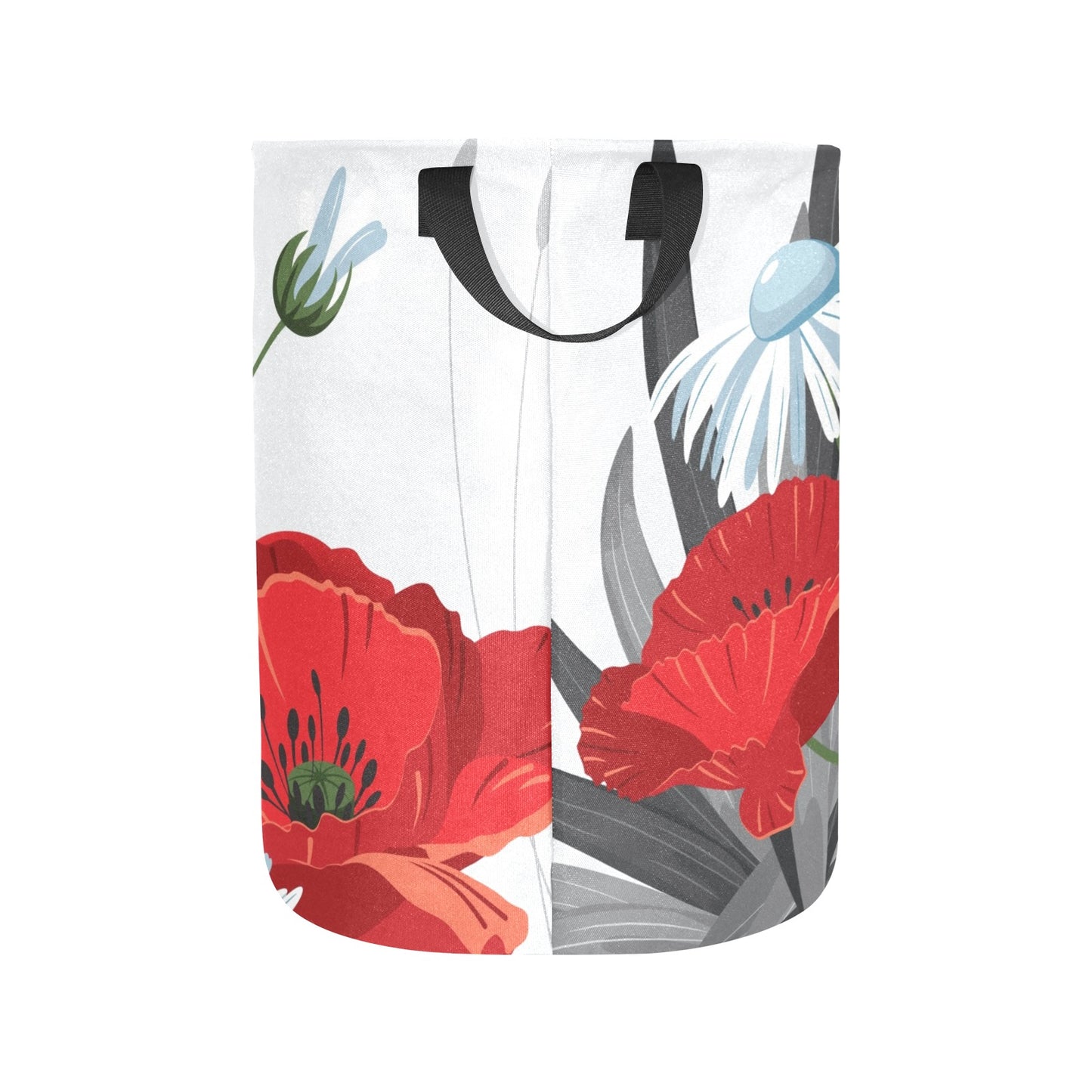 Red Floral Poppies Laundry Bag - Laundry Bag (Large) - Zanlana Design and Home Decor