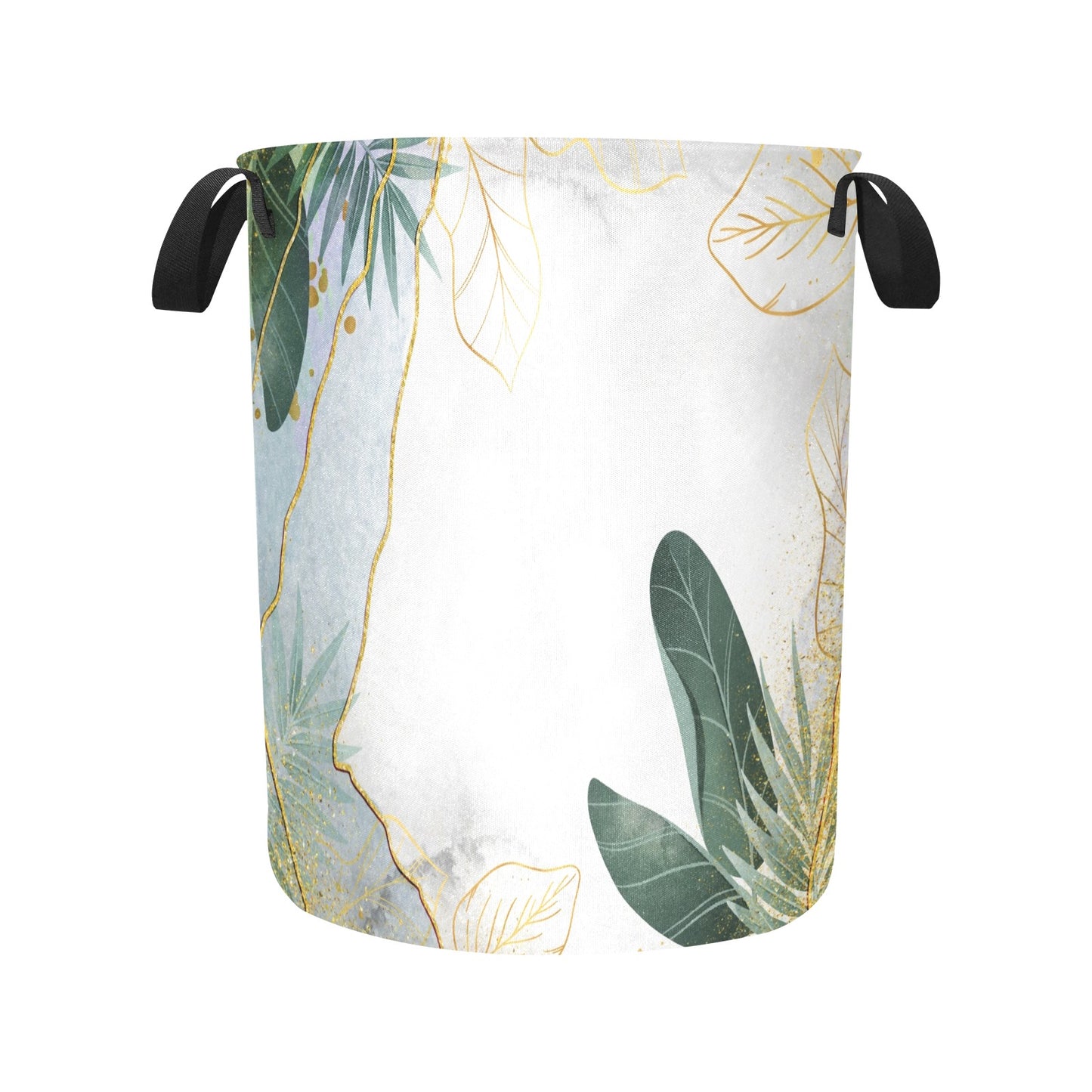 Green Floral Laundry Basket Laundry Bag - Laundry Bag (Large) - Zanlana Design and Home Decor