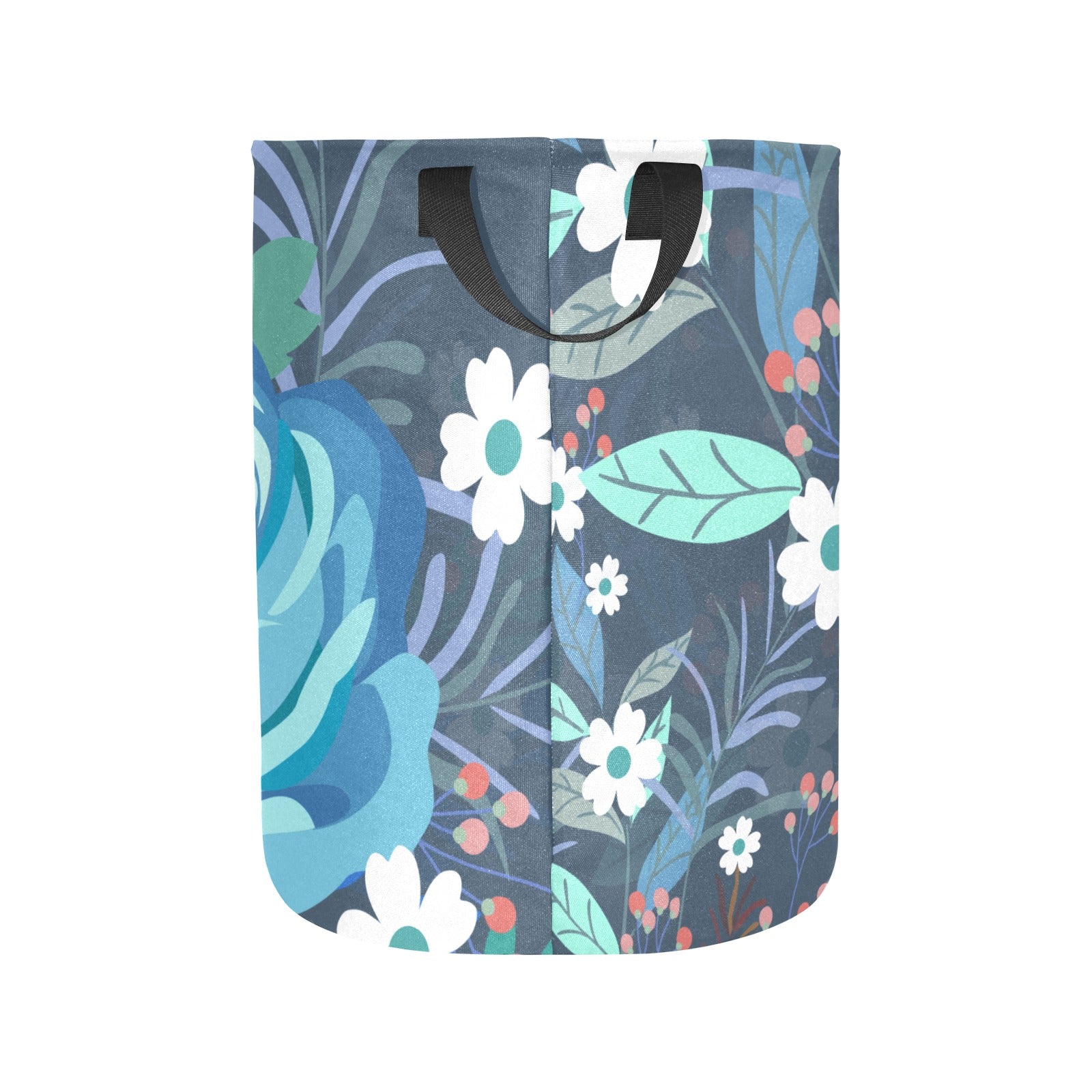 Blue Floral Laundry Bag - Laundry Bag (Large) - Zanlana Design and Home Decor