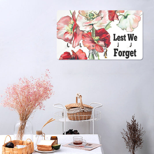 Lest We Forget Wall Mounted Decor Key Holder - Wall Decor Key Holder - Zanlana Design and Home Decor