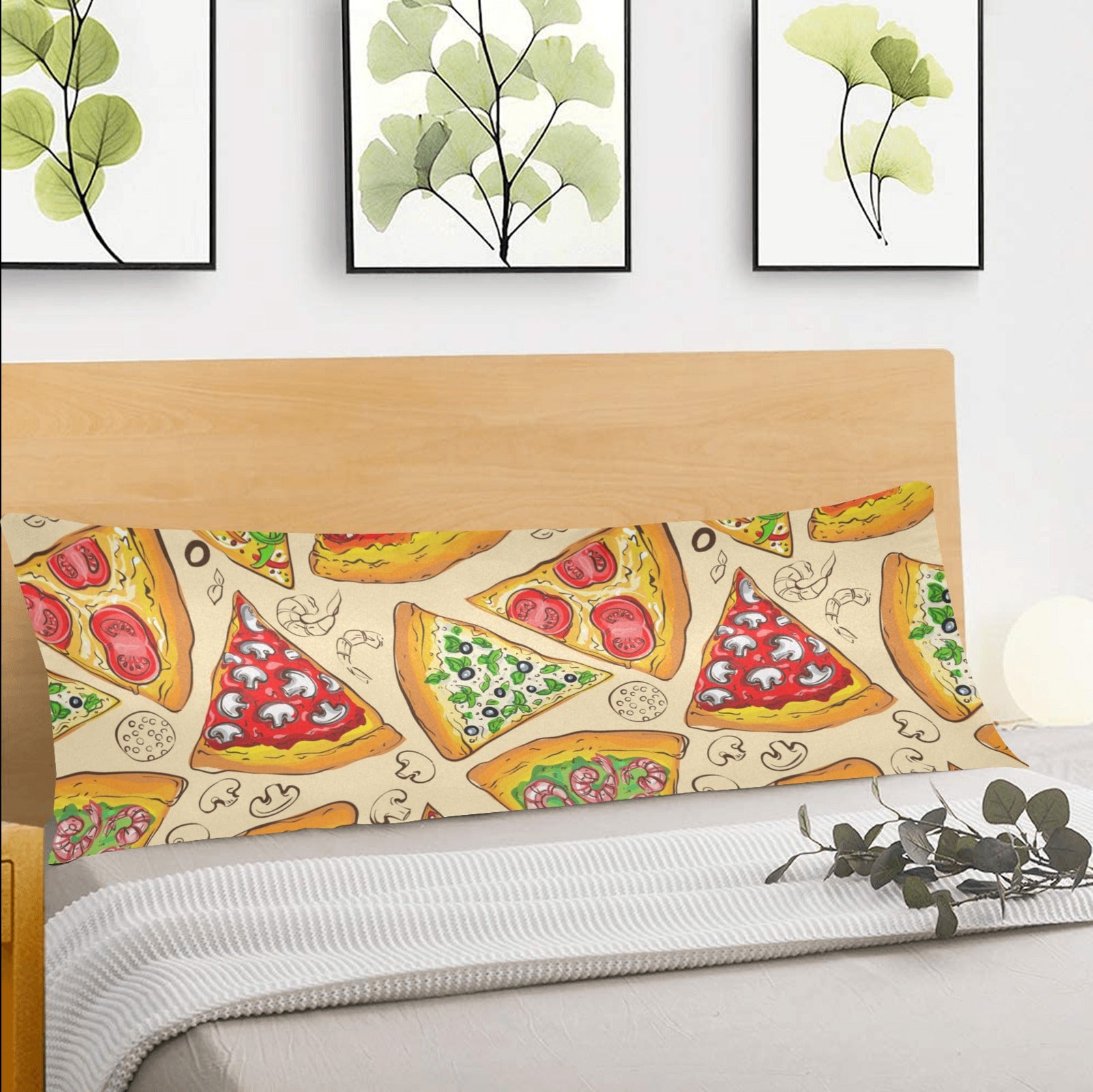 Pizza Lover Novelty Body Pillow Case 20" x 54" - Body Pillow Case - Zanlana Design and Home Decor