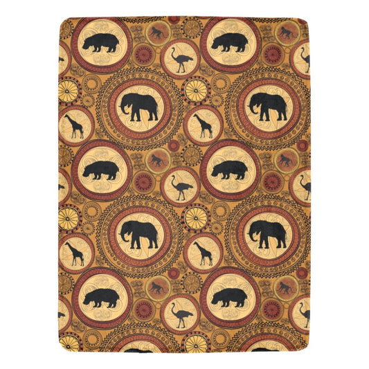 African Inspired Ultra-Soft Micro Fleece Blanket - Blanket - Zanlana Design and Home Decor